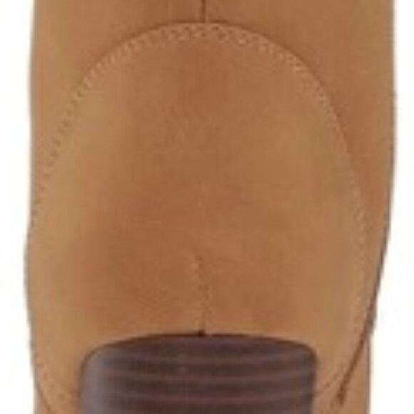 XOXO Women's Maddie Fashion Heeled Ankle Boot, Beige, Size 5 - Picture 3 of 7